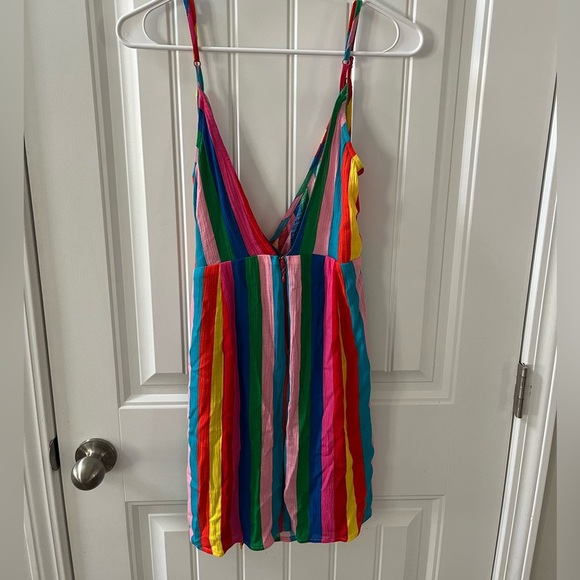 Show Me Your MuMu Rainbow Say Jay Wrap Dress Sz M - Picture 7 of 8